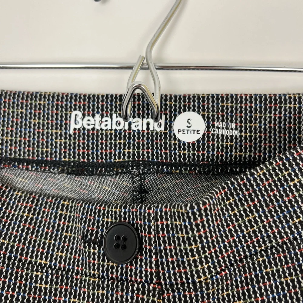 BETABRAND black tweed print yoga work pants SP